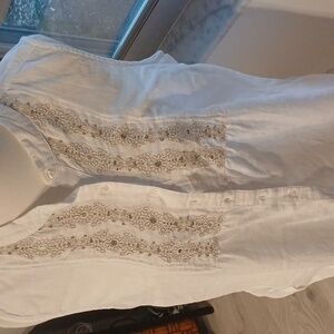 Style & Co White Sleeveless Cotton blouse. Size XL